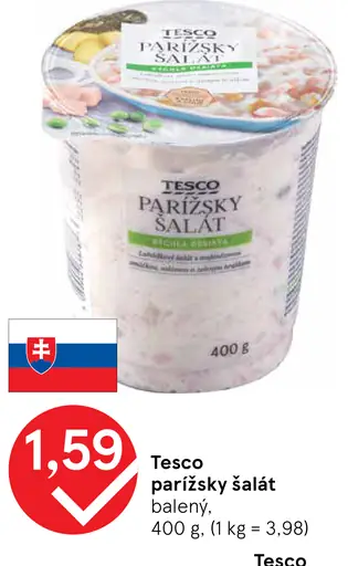 Tesco parížsky šalát