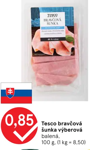 Tesco bravčová šunka