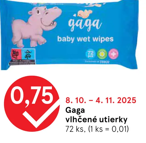 Gaga vlhčené utierky