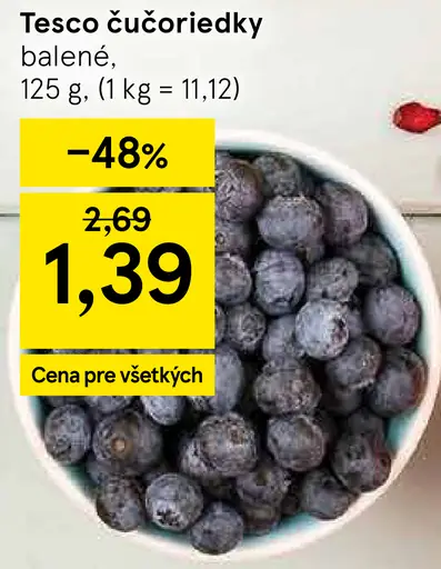 Tesco čučoriedky