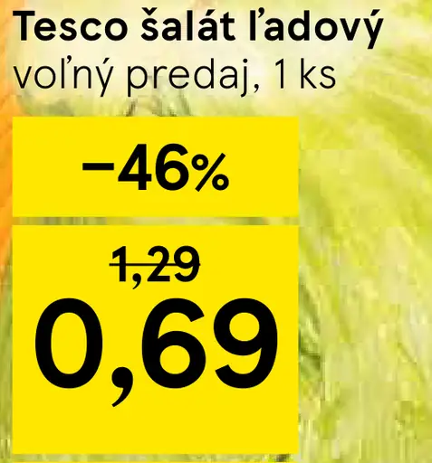 Tesco šalát ľadový