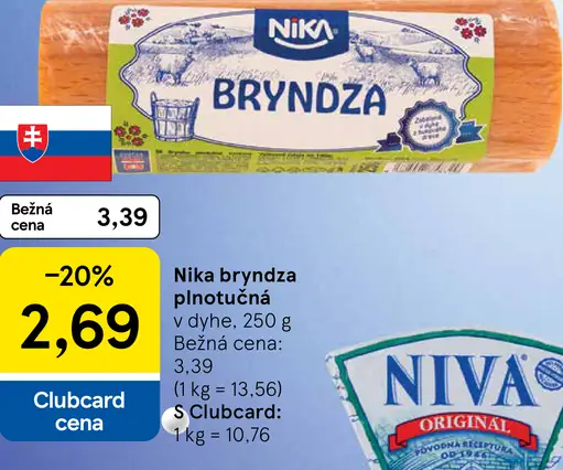 Nika bryndza plnotučná