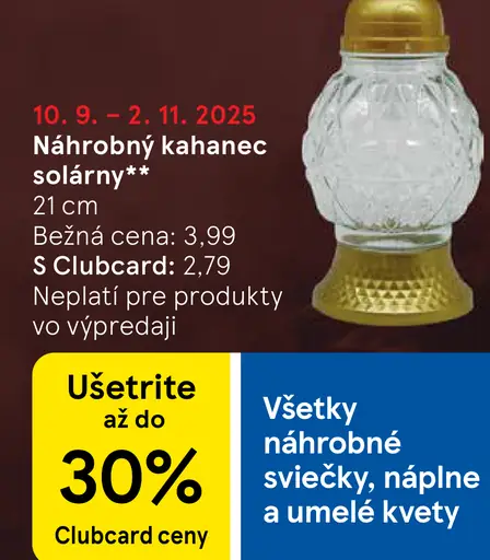 Náhrobný kahanec solárny