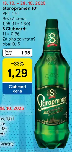 Staropramen pivo plechovka