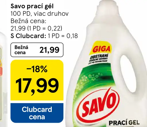Savo prací gel