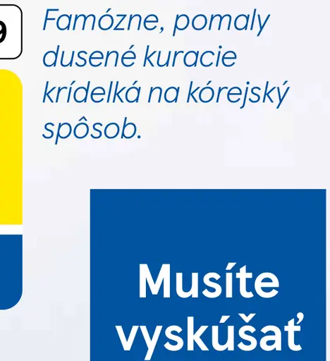 Tesco kuracie krídla Kórejský štýl sous-vide
