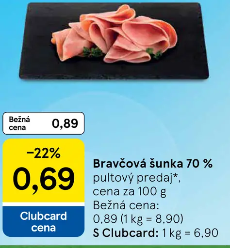 Bravčová šunka 70%