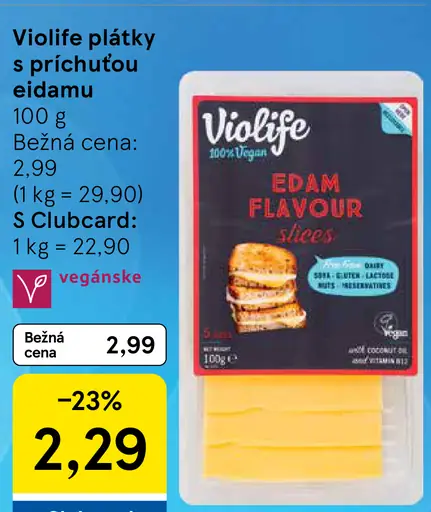Violife plátky s príchuťou Edamu
