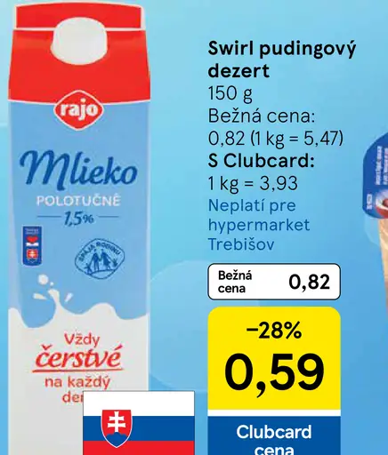 Swirl pudingový dezert