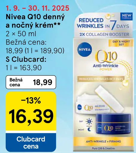 Nivea Q10 denny a nočný krém