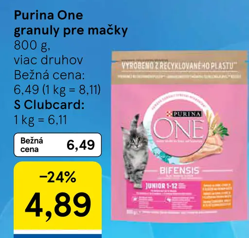 Purina One granuly pre mačky