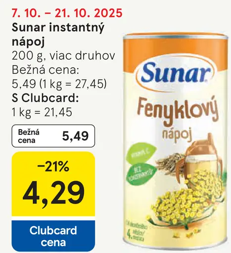 Sunar instantný nápoj