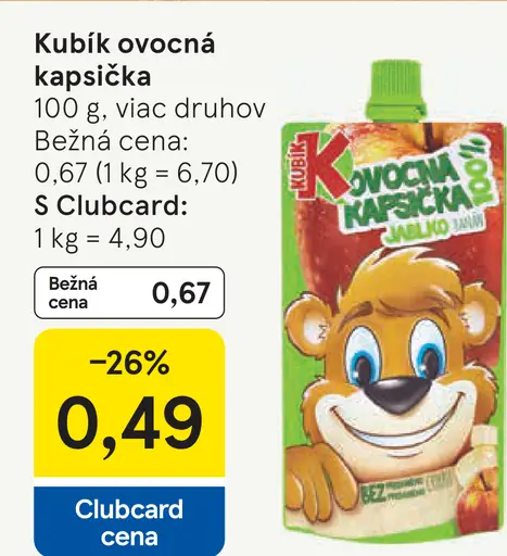 Kubík ovocná kapsička