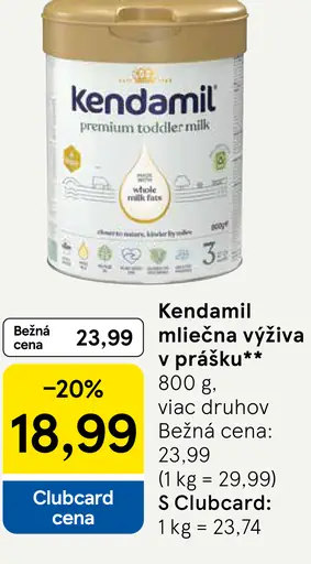 Kendamil mliečna výživa v prášku