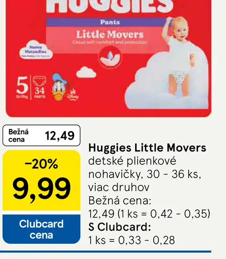 Huggies Little Movers detské plienkové nohavičky