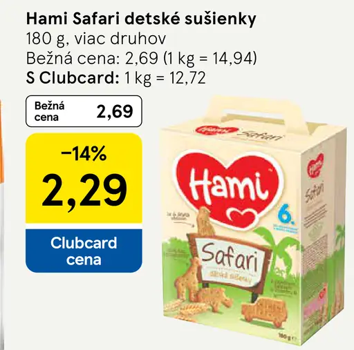 Hami Safari detské sušienky