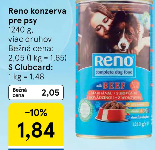 Reno konzerva pre psy