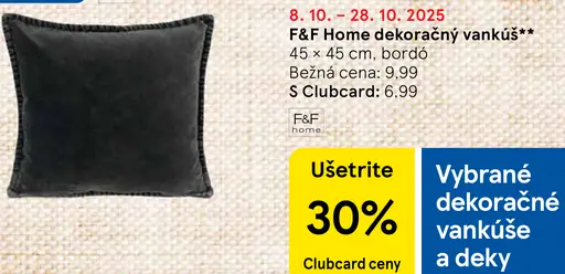 F&F Home dekoračný vankúš