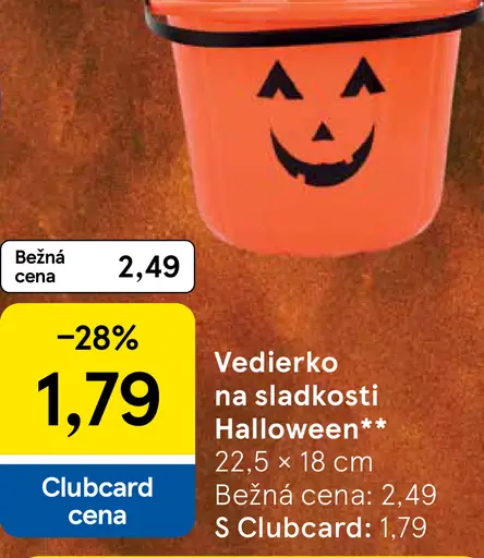 Vedierko na sladkosti Halloween