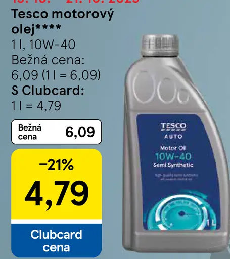 Tesco motorový olej