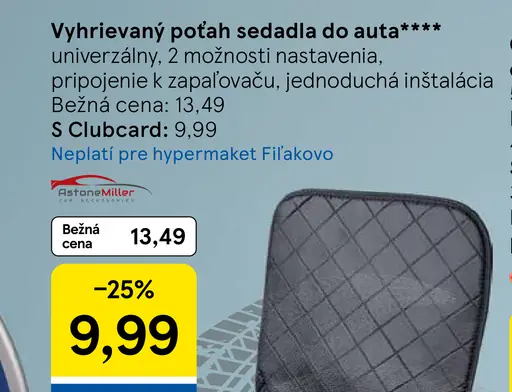 Vyhrievaný poťah sedadla do auta