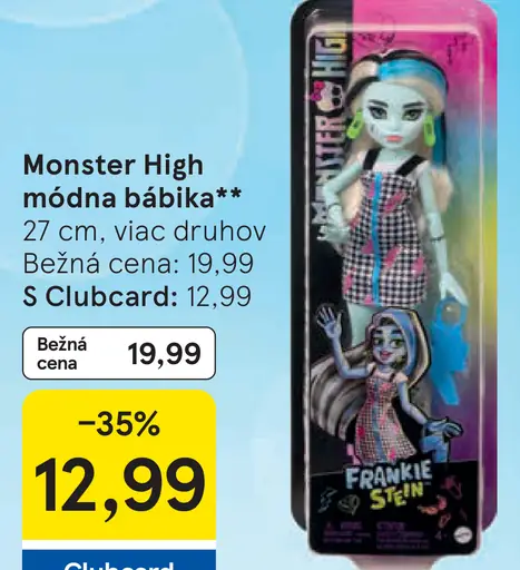 Monster High módna bábika