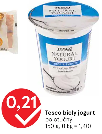 Tesco biely jogurt