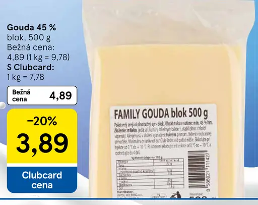 Gouda 45% blok