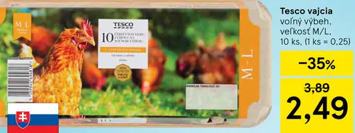 Tesco vajcia