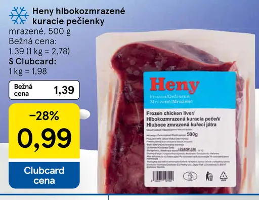 Heny hlbokozmrazené kuracie pečienky