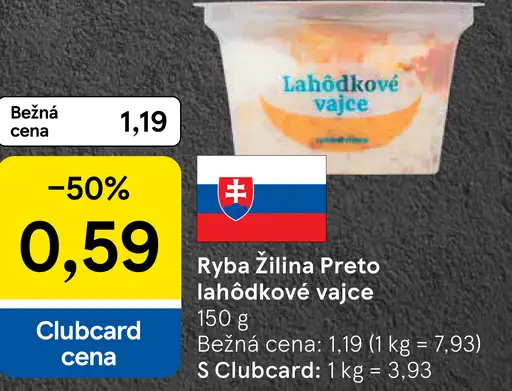 Ryba Žilina Preto lahôdkové vajce