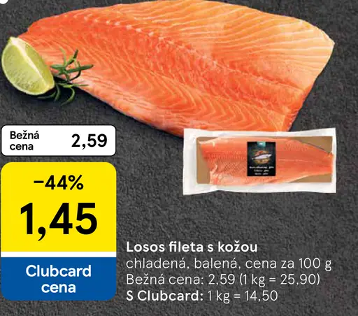 Losos fileta s kožou