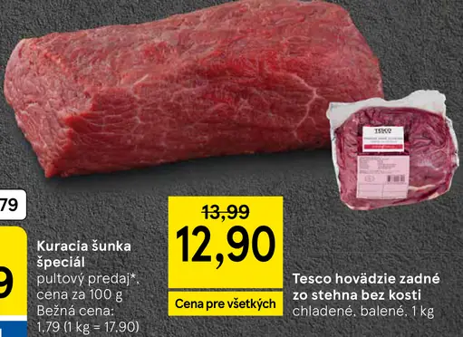 Tesco hovädzie zadné zo stehna