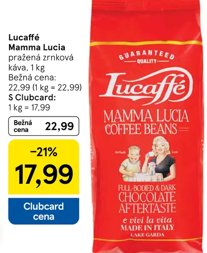 Lucaffé Mamma Lucia pražená zrnková káva