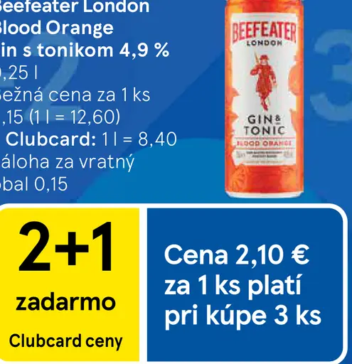 Beefeater London Blood Orange gin s tonikom