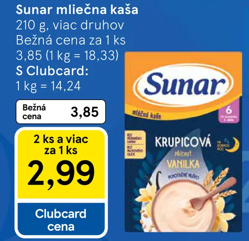 Sunar mliečna kaša