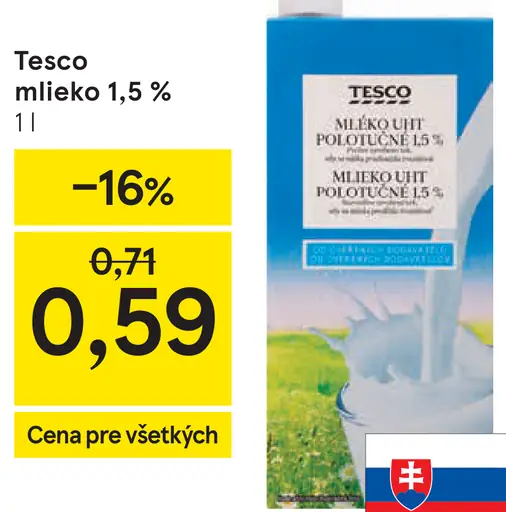 Tesco mlieko