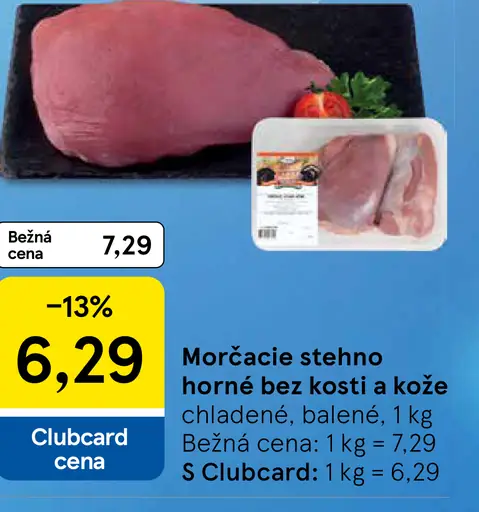 Morčacie stehno horné bez kosti a kože