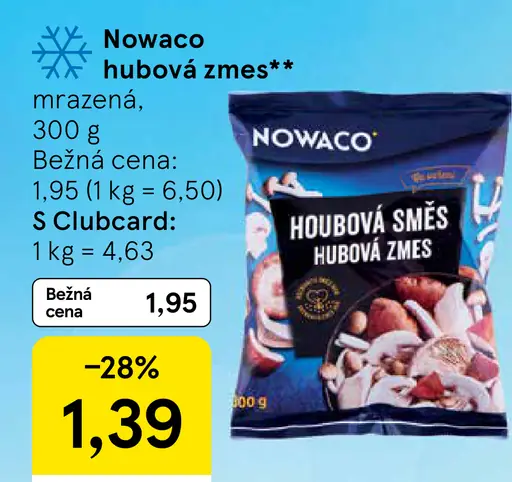 Nowaco hubová zmes mrazená