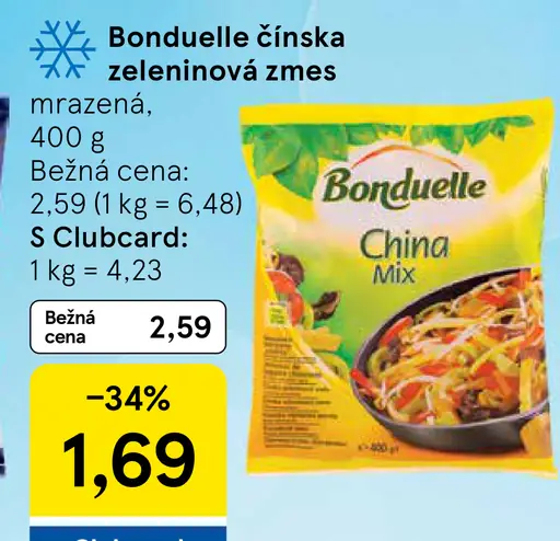 Bonduelle Čínska zeleninová zmes mrazená
