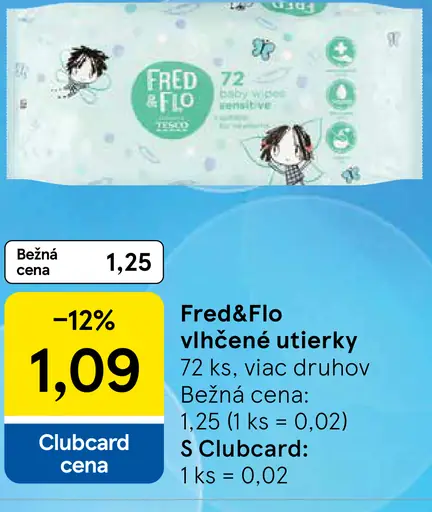 Fred&Flo vlhčené utierky