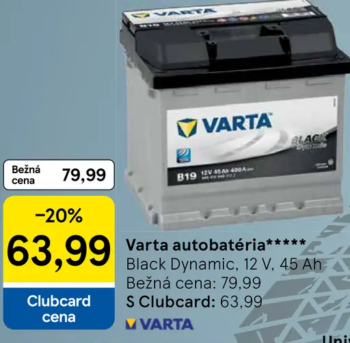 Varta autobatéria Black Dynamic, 12V, 45 Ah