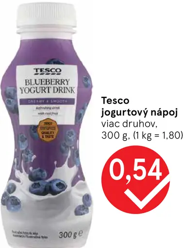 Tesco blueberry yogurt drink