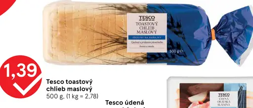 Tesco toastový chlieb maslový