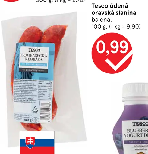Tesco údená oravská slanina
