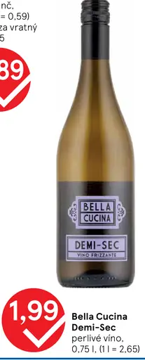 Bella Cucina Demi-Sec perlivé víno