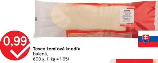 Tesco žemľová knedľa