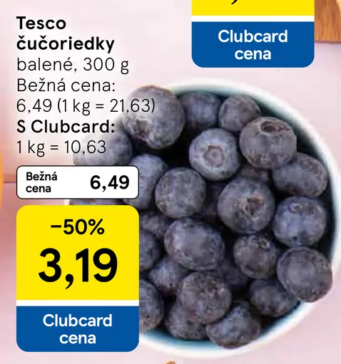 Tesco čučoriedky