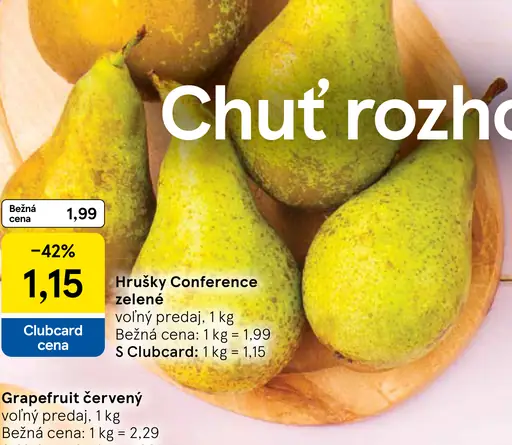 Hrušky Conference zelené