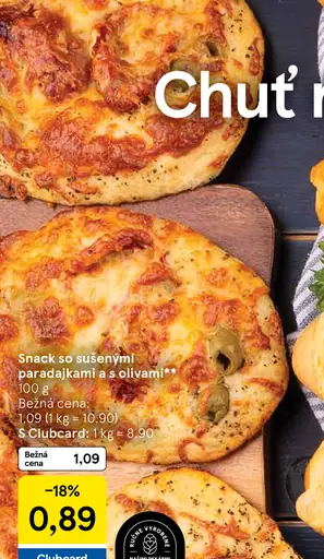 Snack so sušenými paradajkami a s olivami